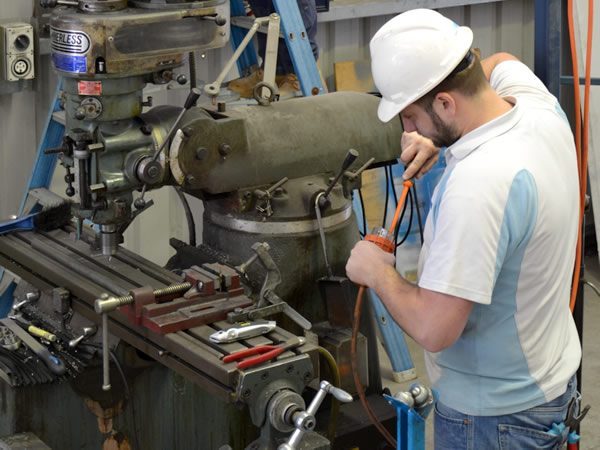 Toby doing some work for a change at Able Conveyors, Melton